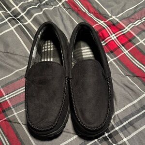 Men's Black Suede Loafers